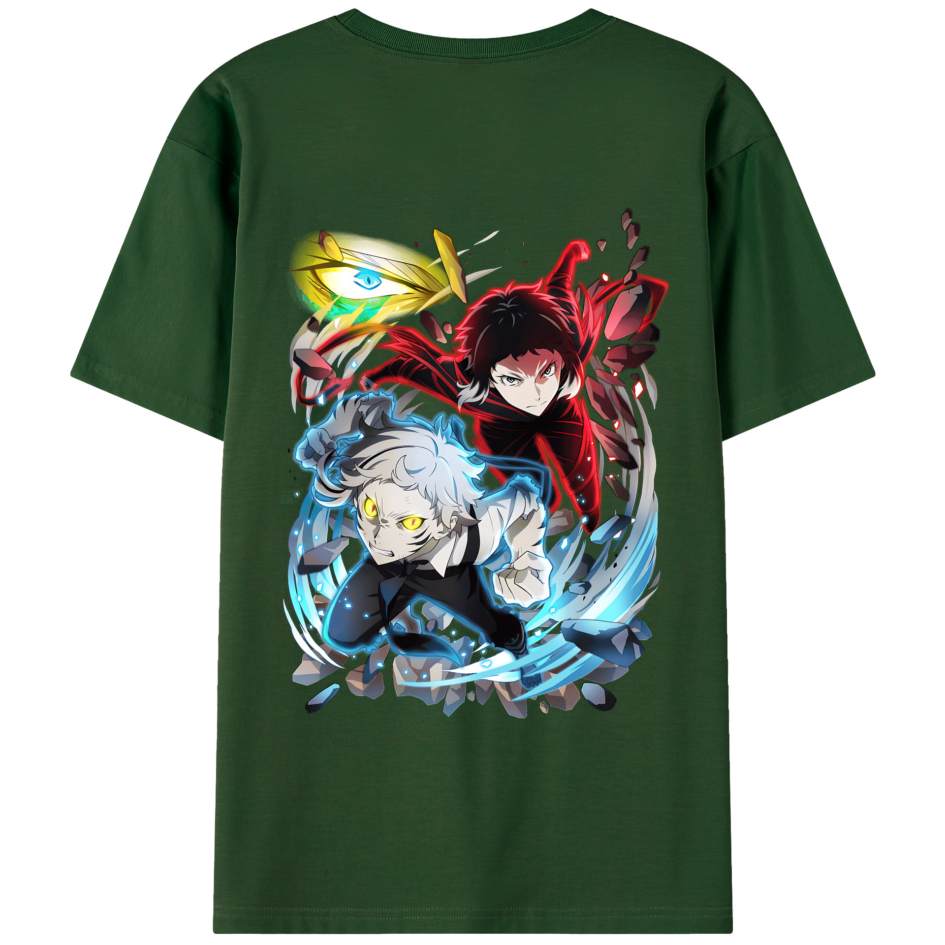 （画像用） 文豪ストレイドッグス Bungo Stray Dogs 綿100％半袖Tシャツ（背面プリント）